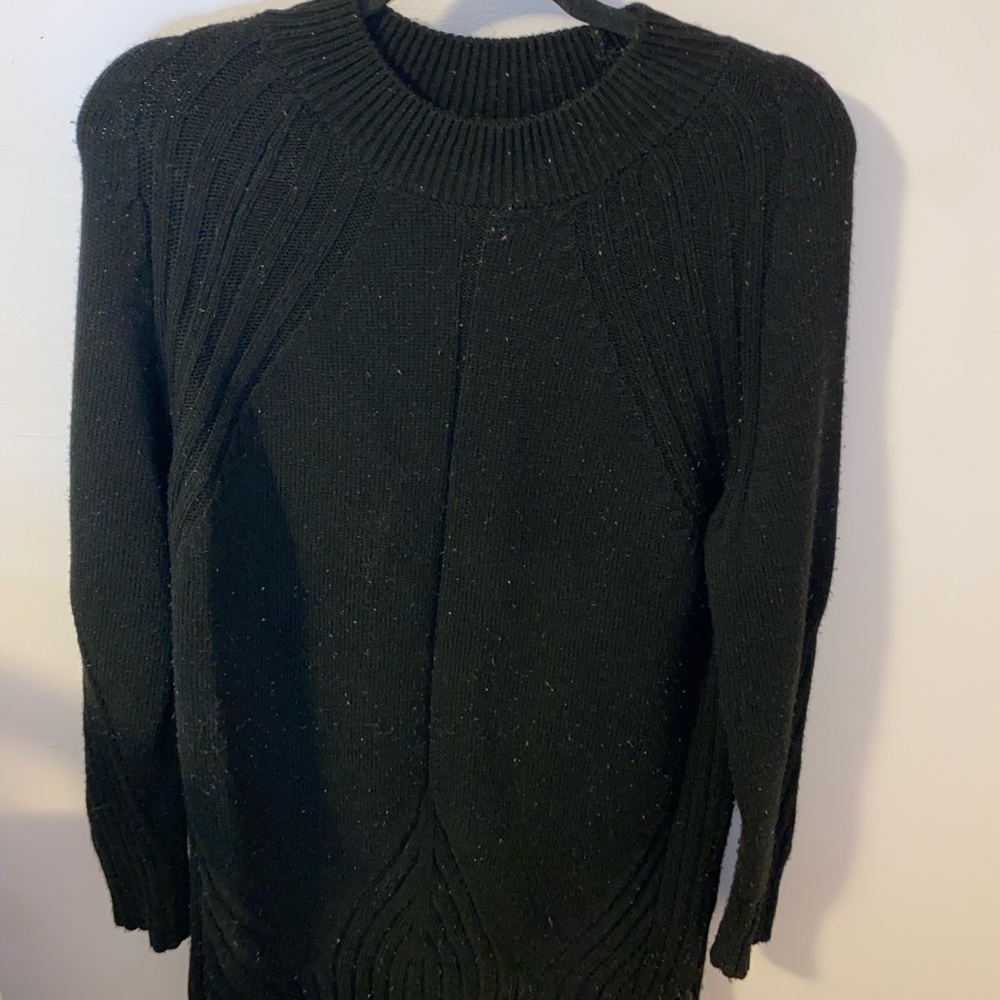Black Long Sleeve Sweater Dress